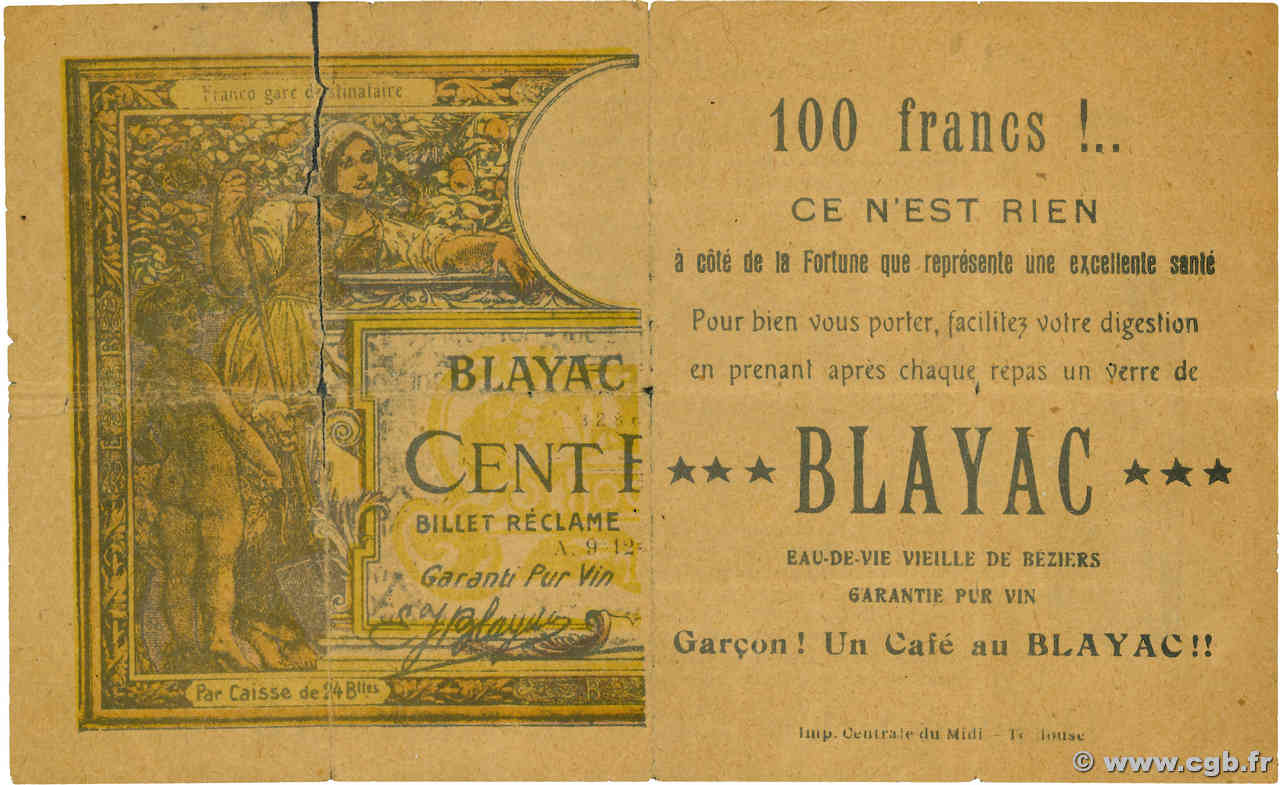 100 Francs FRANCE régionalisme et divers  1970  B