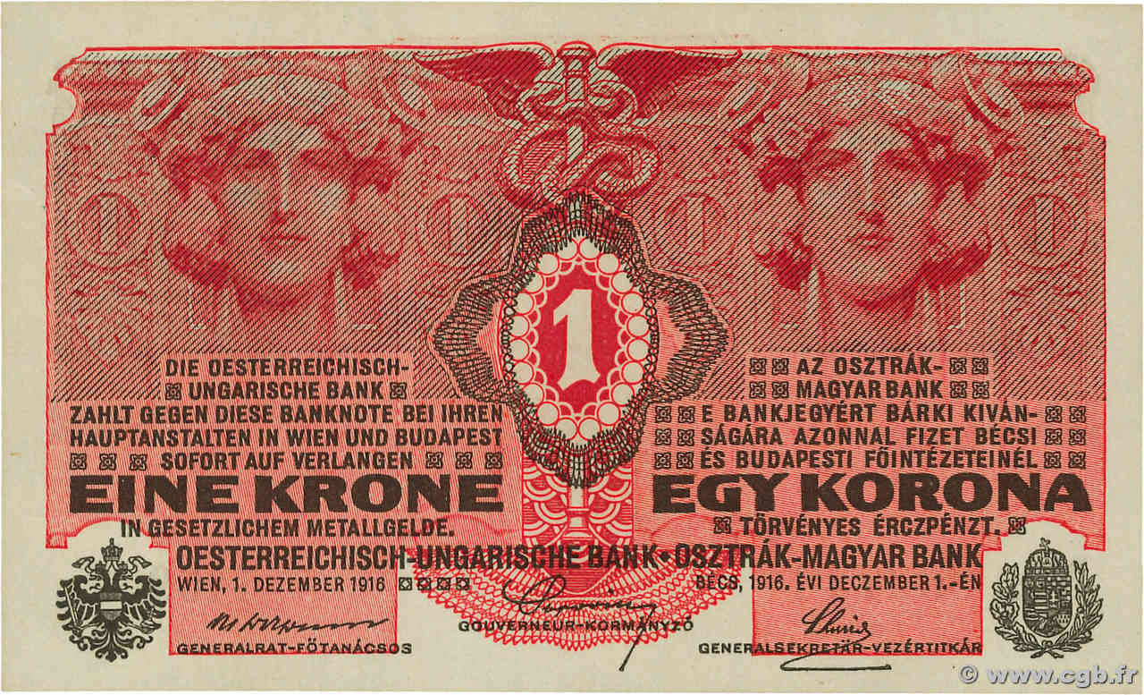 1 Krone AUTRICHE  1916 P.020 pr.NEUF