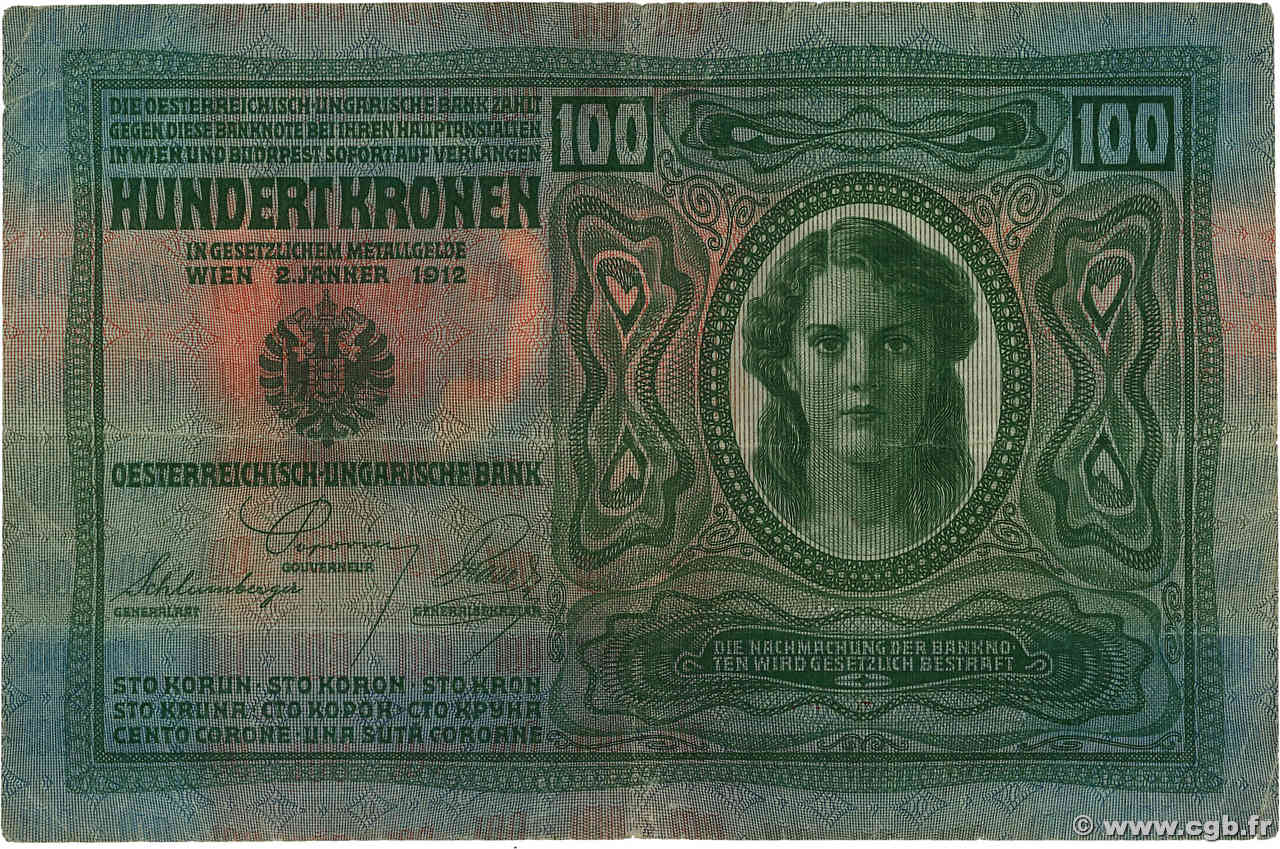 100 Kronen AUTRICHE  1912 P.012 TB