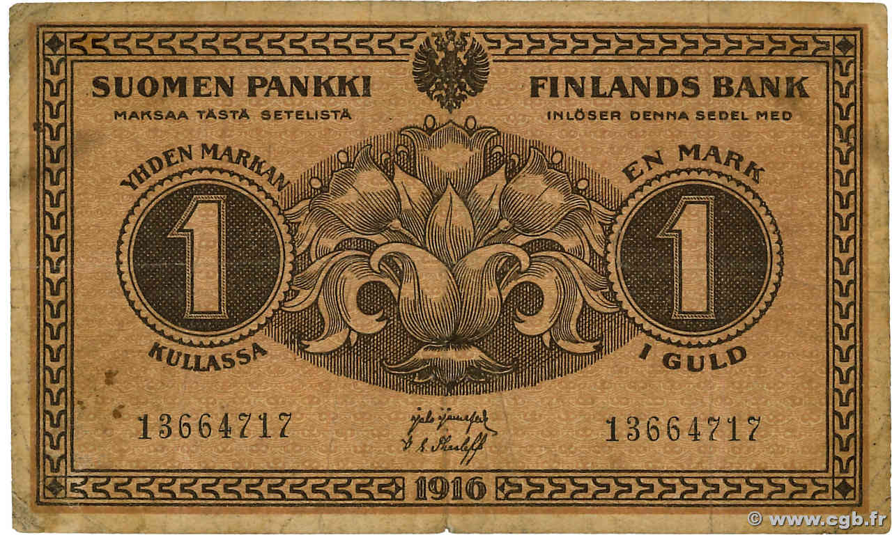 1 Markka FINLANDE  1918 P.035 TB