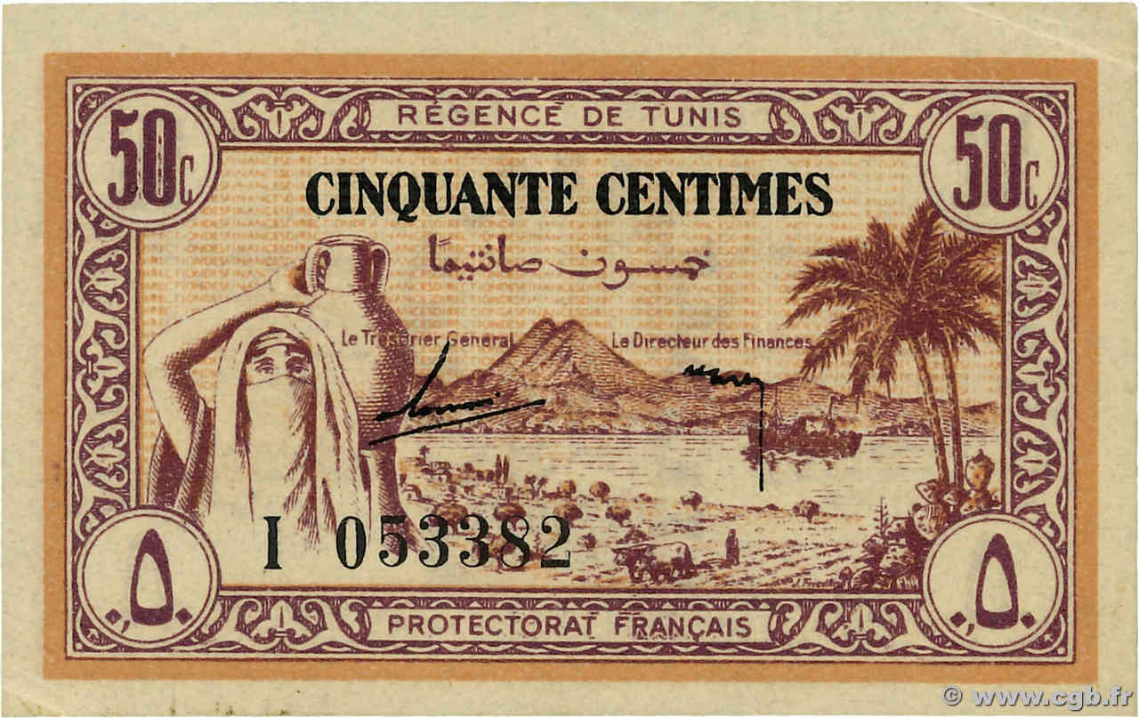 50 Centimes TUNISIE  1943 P.54 SUP+