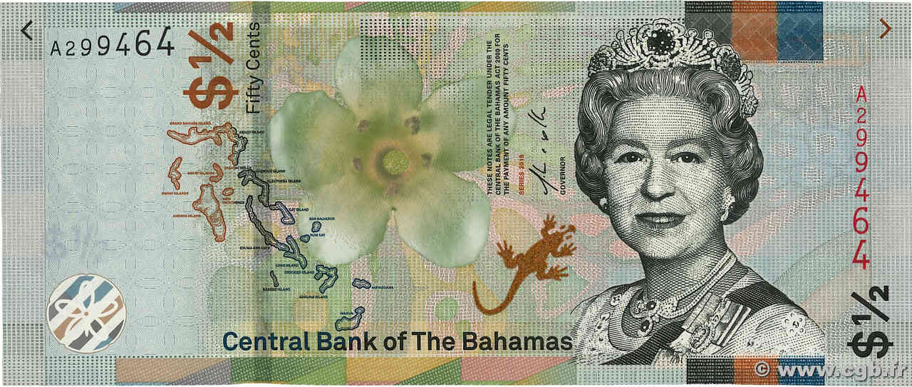 50 Cents BAHAMAS  2019 P.A77 NEUF