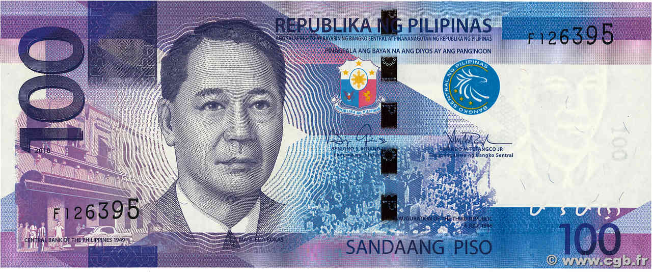 100 Piso PHILIPPINES  2010 P.208a NEUF