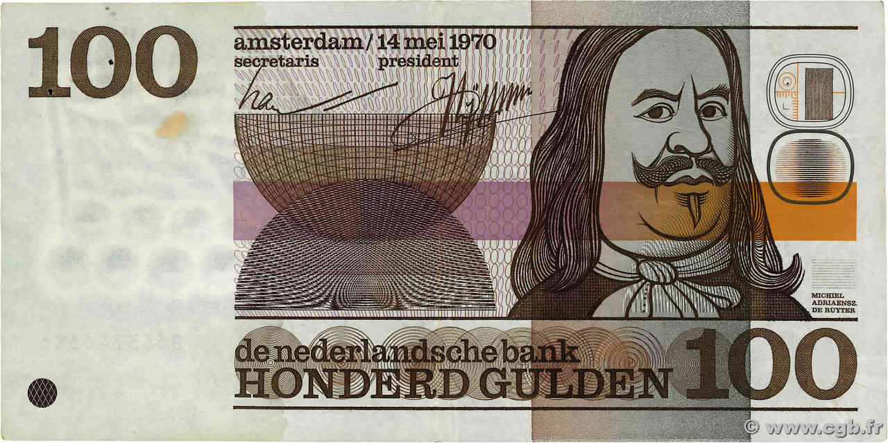 100 Gulden PAYS-BAS  1970 P.093 TTB+