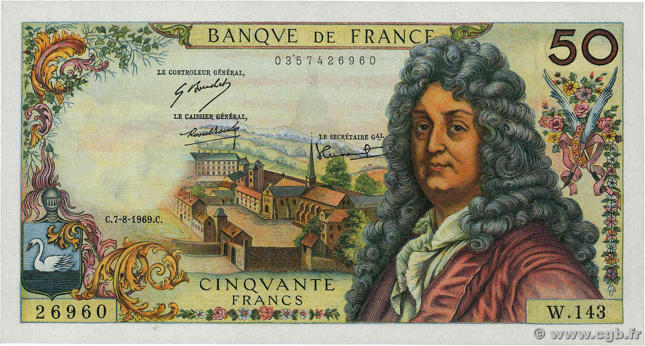 50 Francs RACINE FRANCE  1969 F.64.14 SPL+