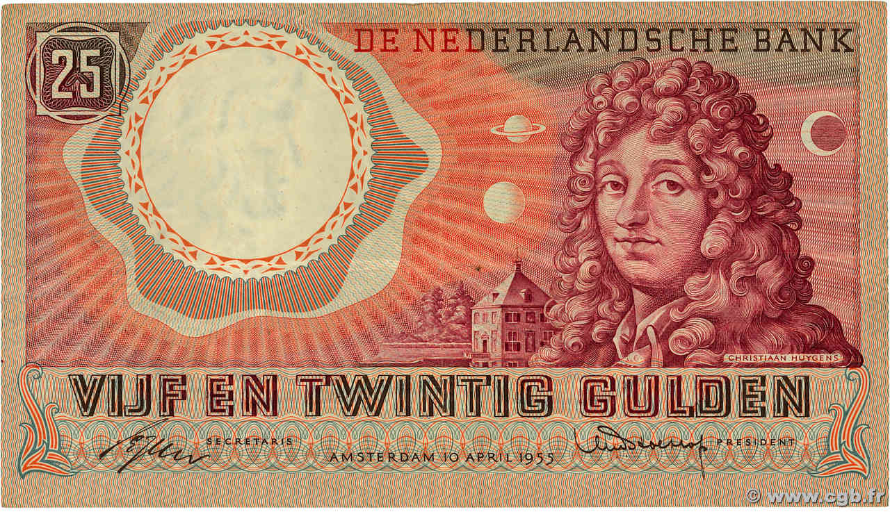 25 Gulden PAYS-BAS  1955 P.087 TB+