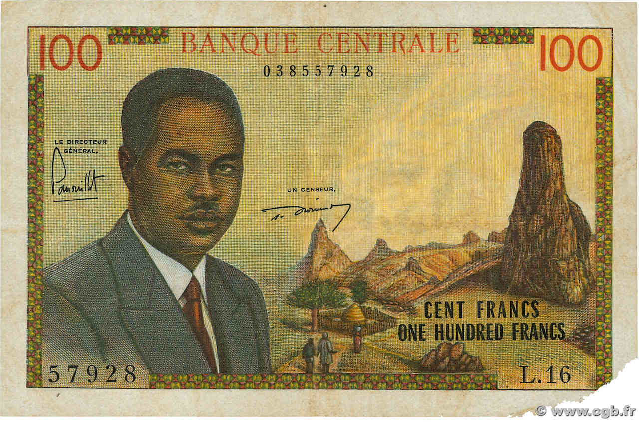 100 Francs CAMEROUN  1962 P.10a B+