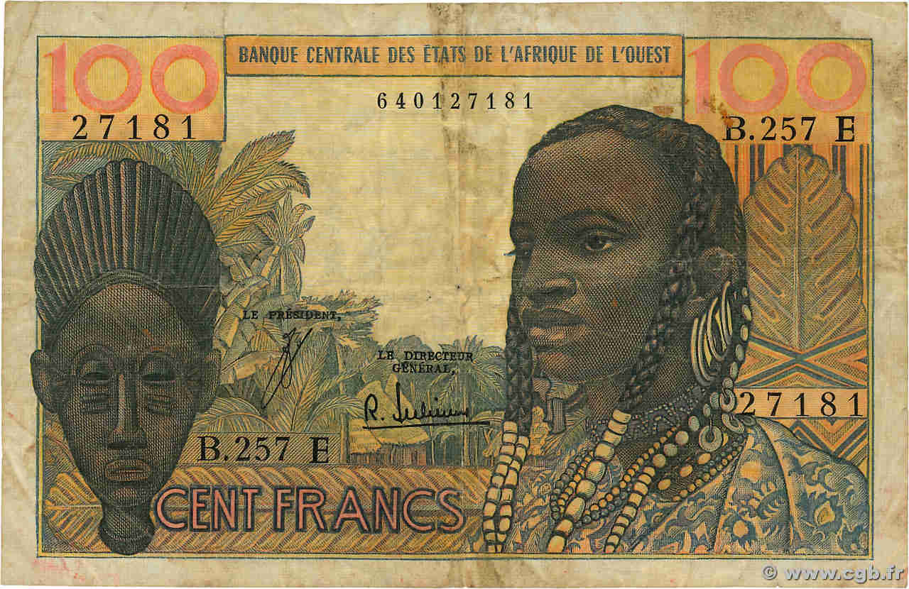 100 Francs ÉTATS DE L AFRIQUE DE L OUEST  1965 P.501Ef B+