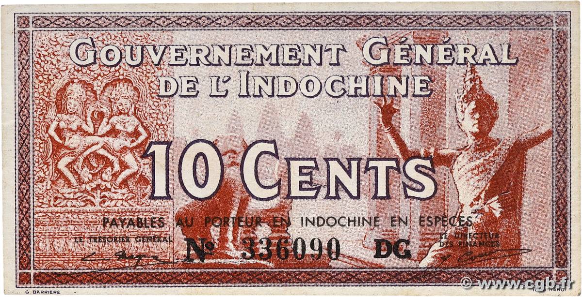 10 Cents FRANZÖSISCHE-INDOCHINA  1939 P.085d fST