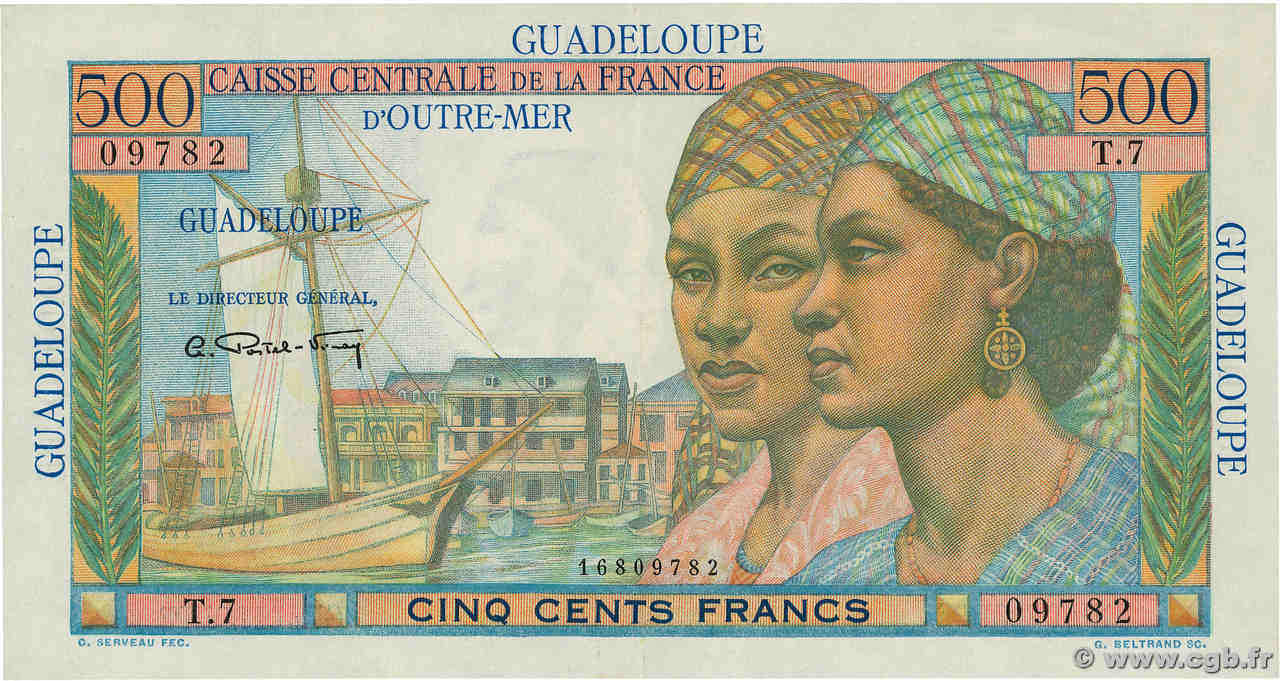 500 Francs Pointe à Pitre GUADELOUPE  1946 P.36 SUP+