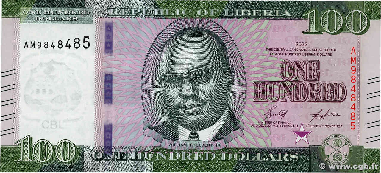 100 Dollars LIBERIA  2022 P.41 ST