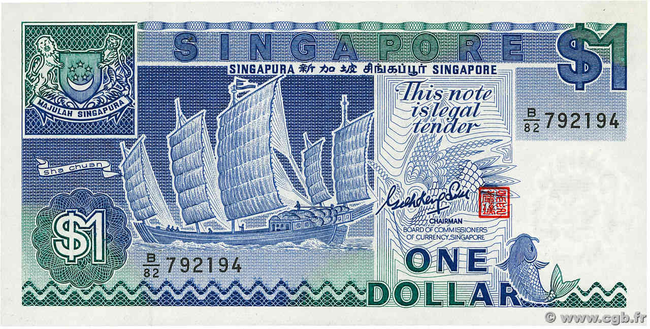1 Dollar SINGAPOUR  1987 P.18a NEUF