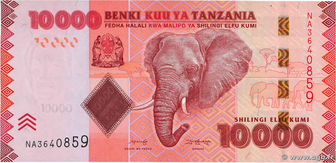 10000 Shilingi TANZANIE  2020 P.44 NEUF