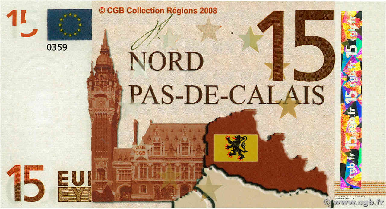 15 Euro FRANCE régionalisme et divers  2008  NEUF