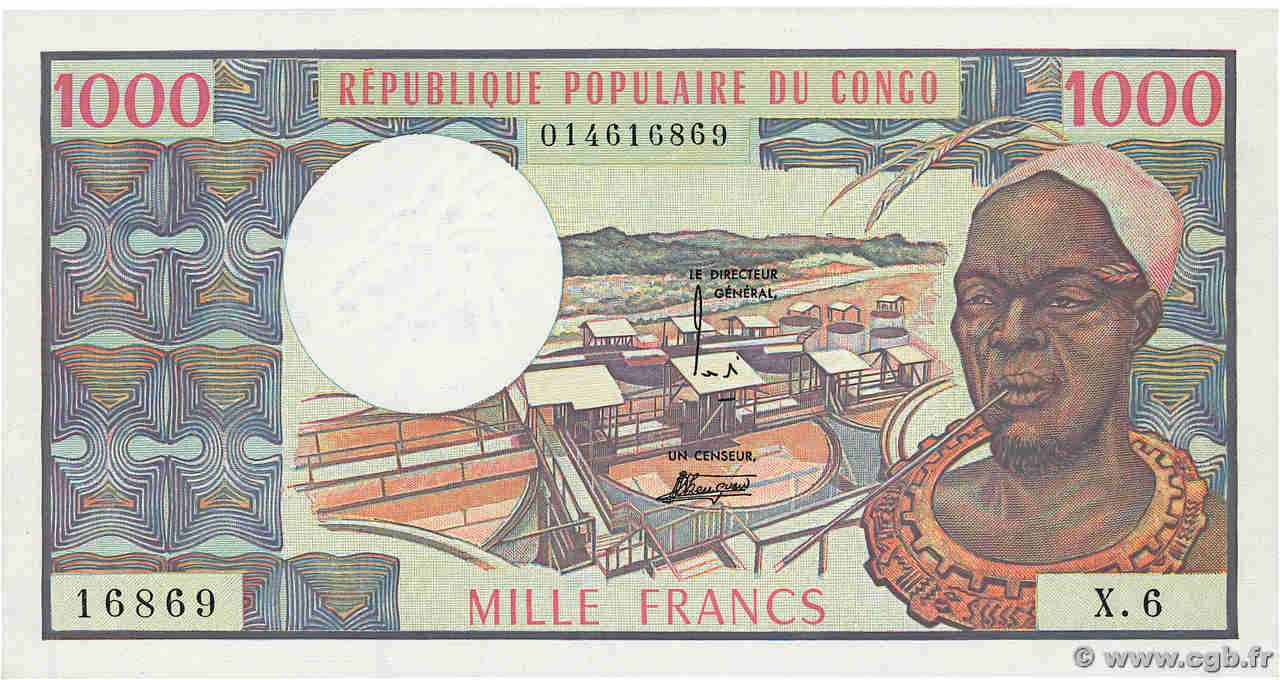 1000 Francs CONGO  1978 P.03c SC+