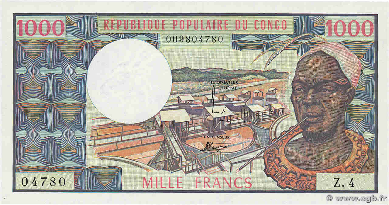 1000 Francs CONGO  1978 P.03c NEUF