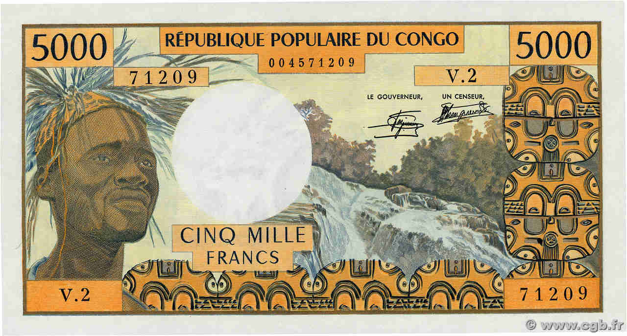 5000 Francs CONGO  1978 P.04c NEUF