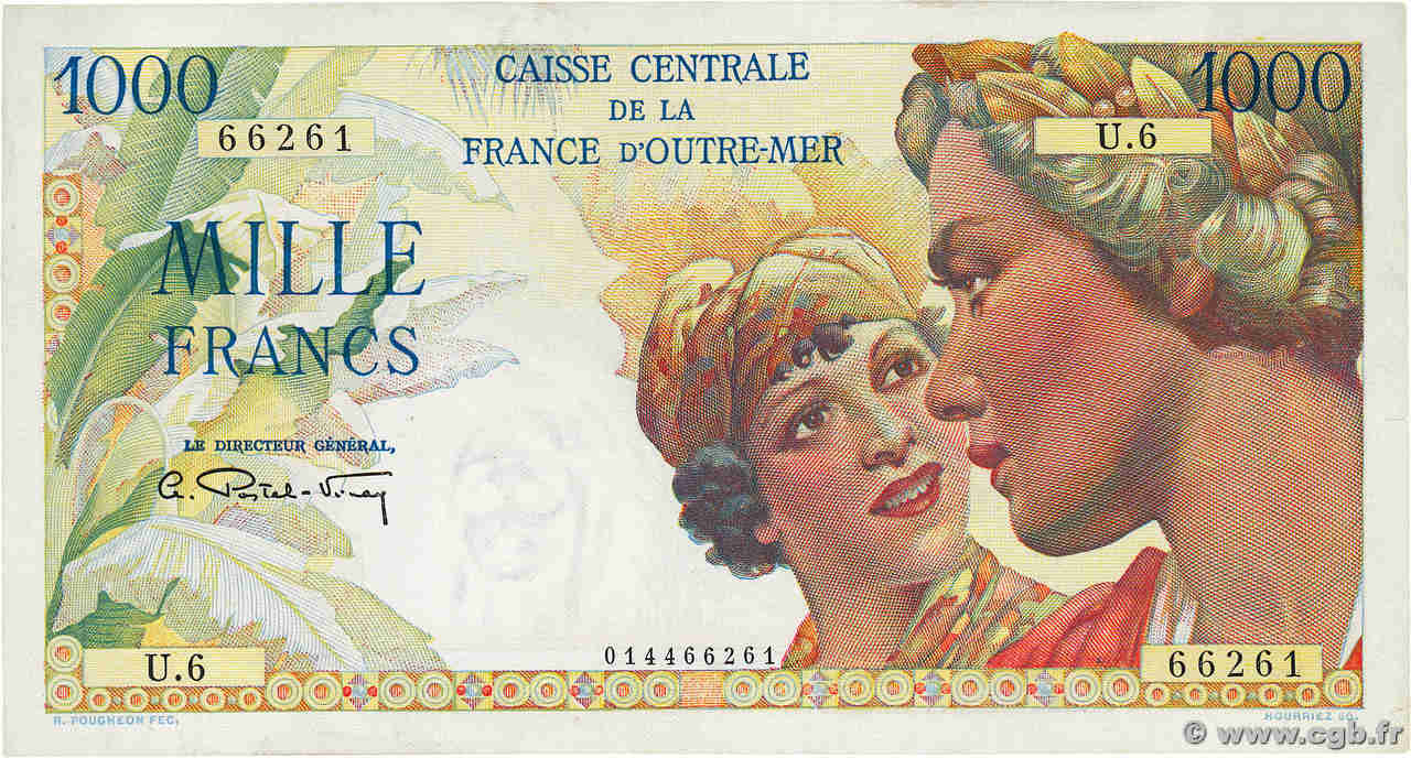 1000 Francs Union Française AFRIQUE ÉQUATORIALE FRANÇAISE  1946 P.26  XF