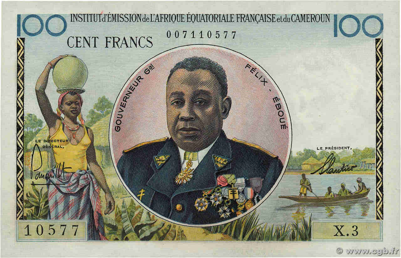 100 Francs AFRIQUE ÉQUATORIALE FRANÇAISE  1957 P.32 UNC