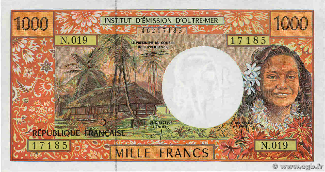 1000 Francs FRENCH PACIFIC TERRITORIES  1996 P.02d FDC