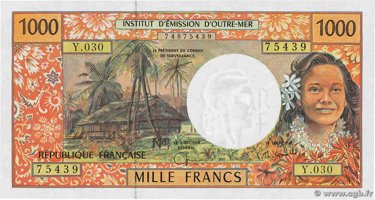 1000 Francs FRENCH PACIFIC TERRITORIES  2004 P.02h FDC