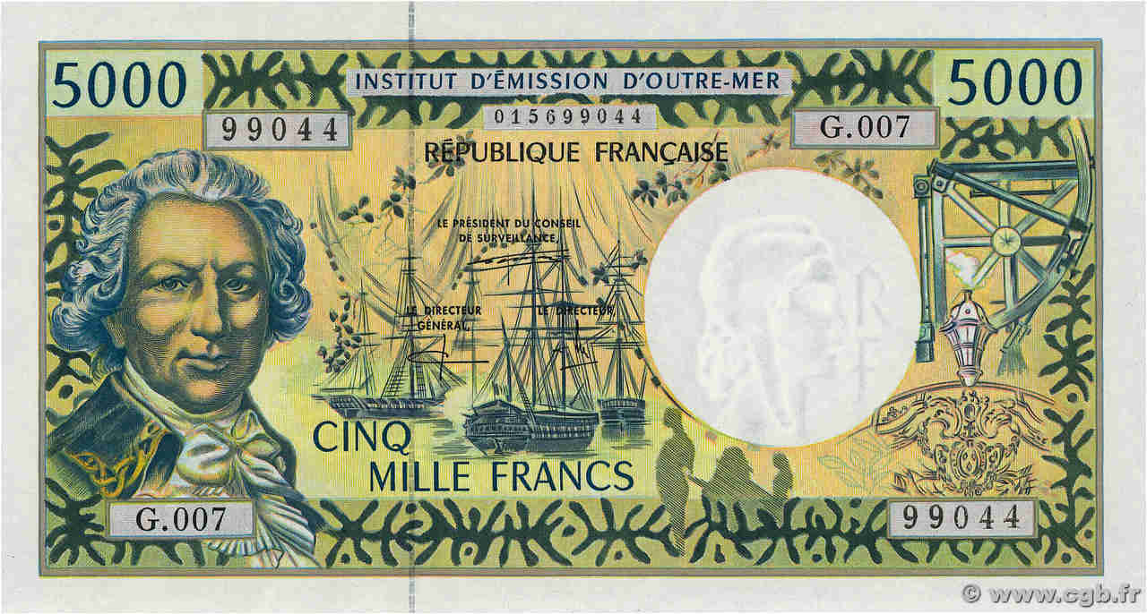 5000 Francs POLYNÉSIE, TERRITOIRES D OUTRE MER  1995 P.03c NEUF