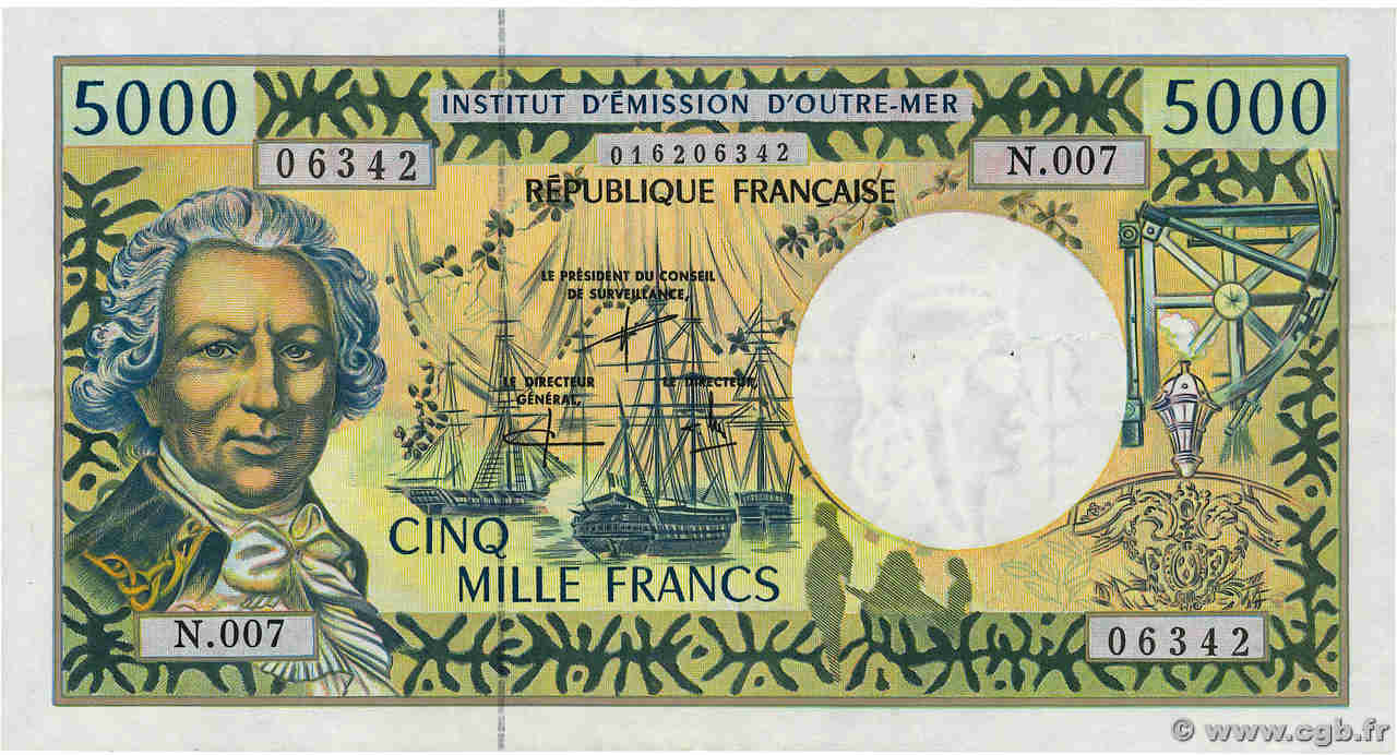 5000 Francs POLYNÉSIE, TERRITOIRES D OUTRE MER  1997 P.03e TTB+