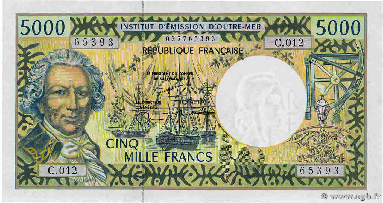 5000 Francs FRENCH PACIFIC TERRITORIES  2005 P.03g ST