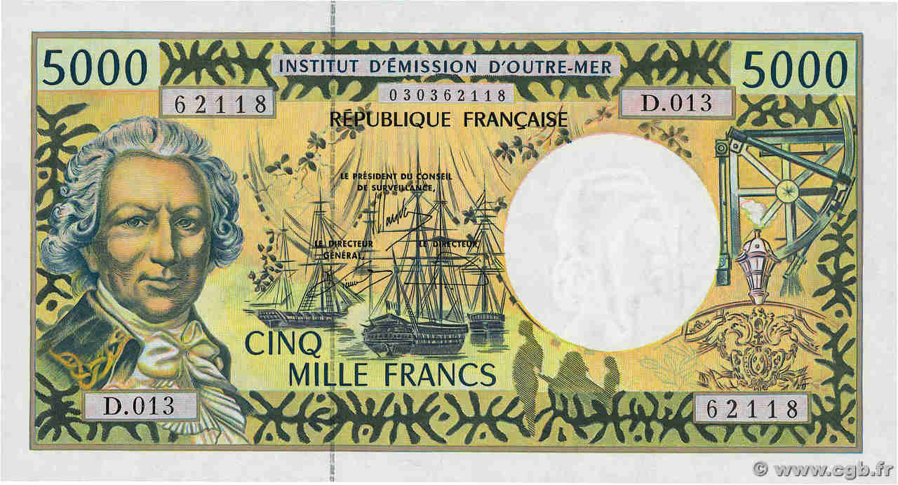 5000 Francs FRENCH PACIFIC TERRITORIES  2009 P.03h ST