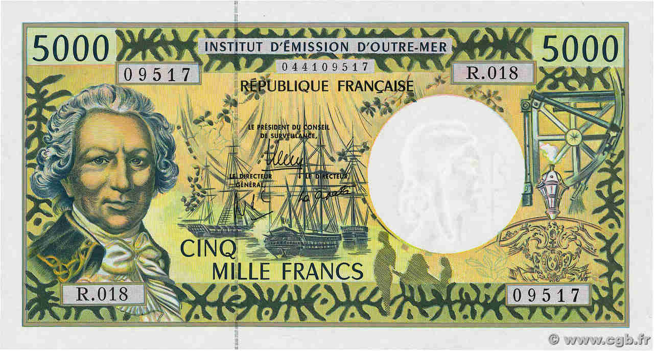 5000 Francs FRENCH PACIFIC TERRITORIES  2013 P.03j ST