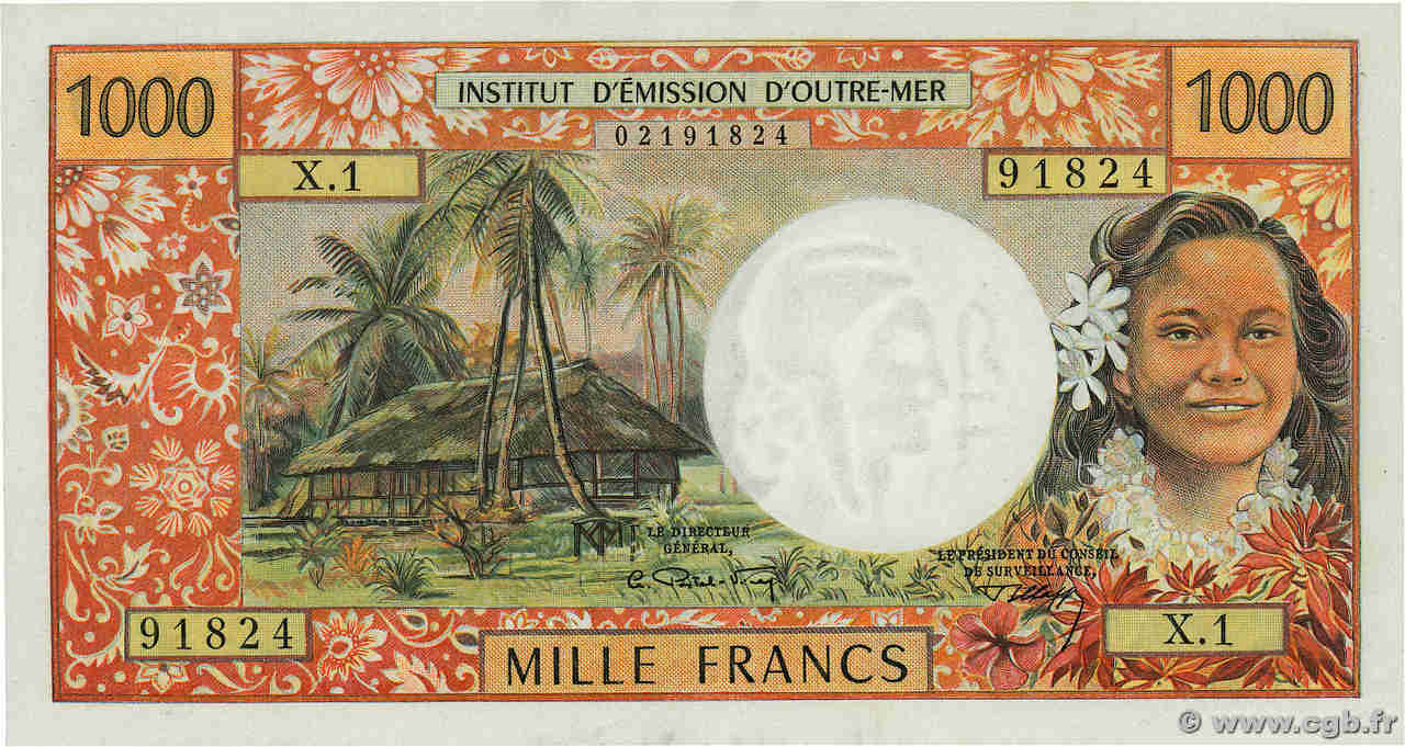 1000 Francs NOUVELLE CALÉDONIE  1969 P.61  UNC