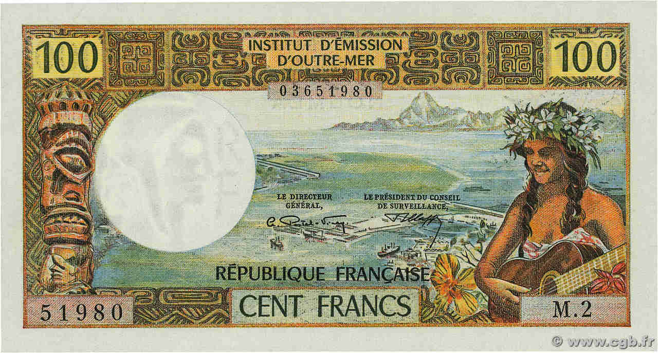 100 Francs NOUVELLE CALÉDONIE  1972 P.63b FDC