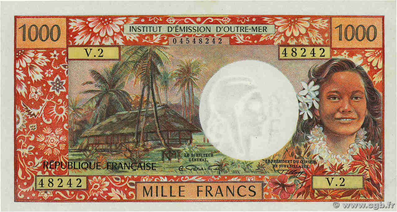 1000 Francs NOUVELLE CALÉDONIE Nouméa 1971 P.64a q.FDC