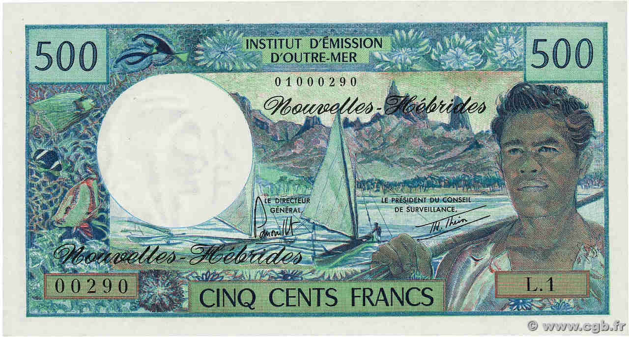 500 Francs NOUVELLES HÉBRIDES  1979 P.19b pr.NEUF