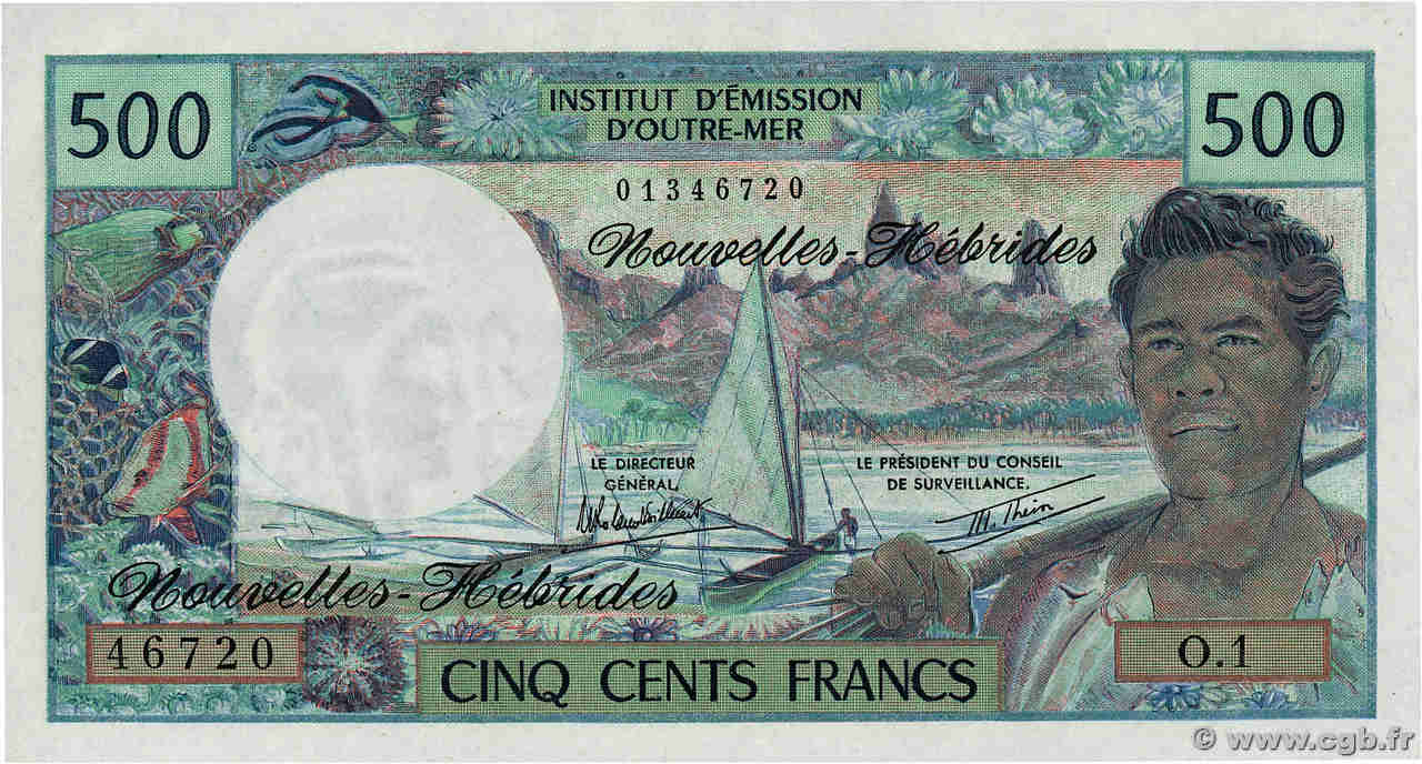 500 Francs NEW HEBRIDES  1980 P.19c UNC