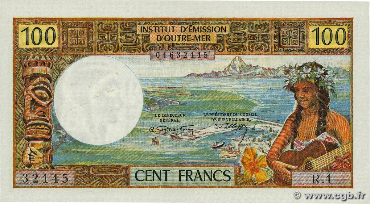 100 Francs TAHITI  1969 P.23  FDC