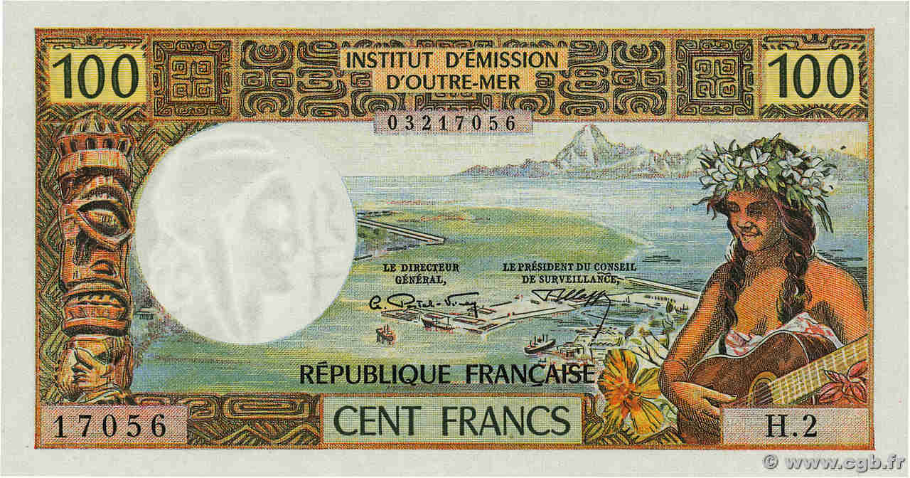 100 Francs TAHITI  1973 P.24b NEUF