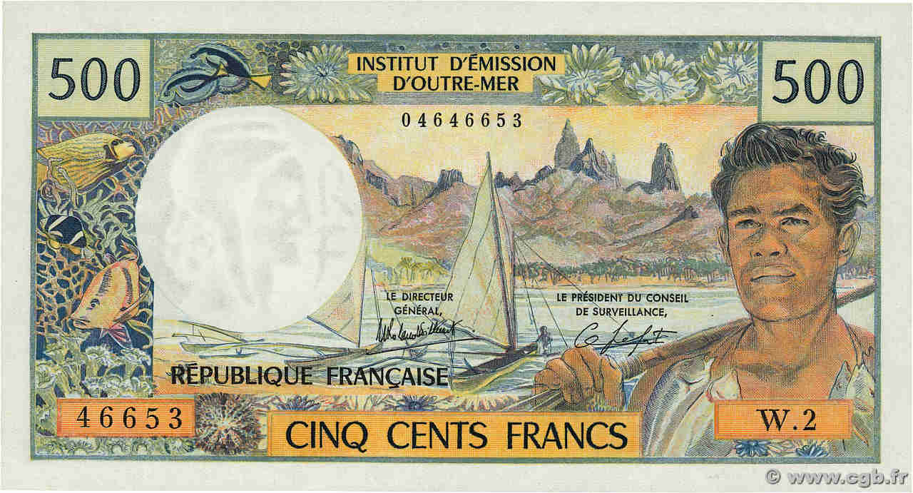 500 Francs TAHITI  1983 P.25c UNC