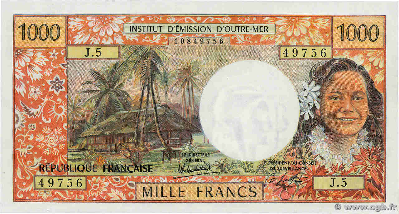 1000 Francs TAHITI  1983 P.27c pr.NEUF