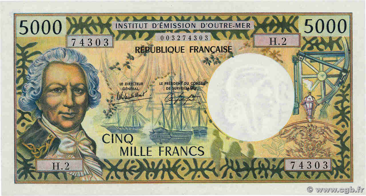 5000 Francs TAHITI  1982 P.28c AU