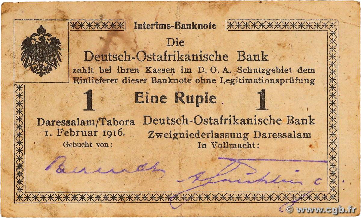 1 Rupie Deutsch Ostafrikanische Bank  1916 P.19 EBC+