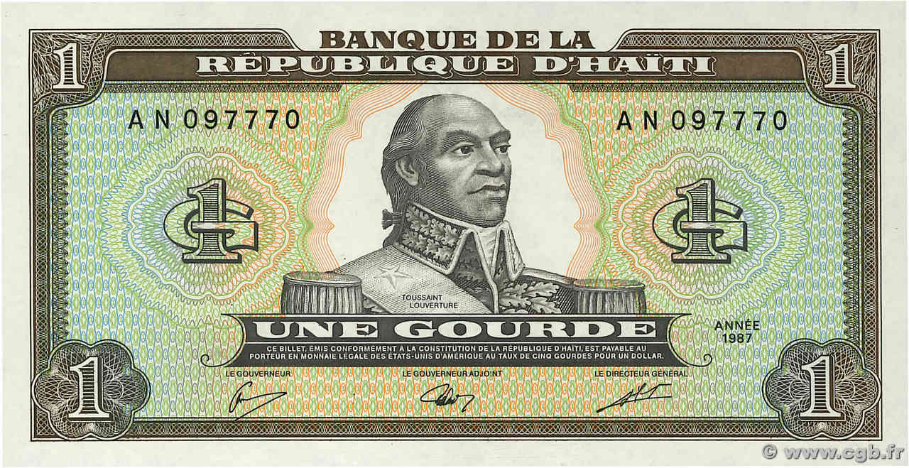 1 Gourde HAITI  1987 P.245a UNC