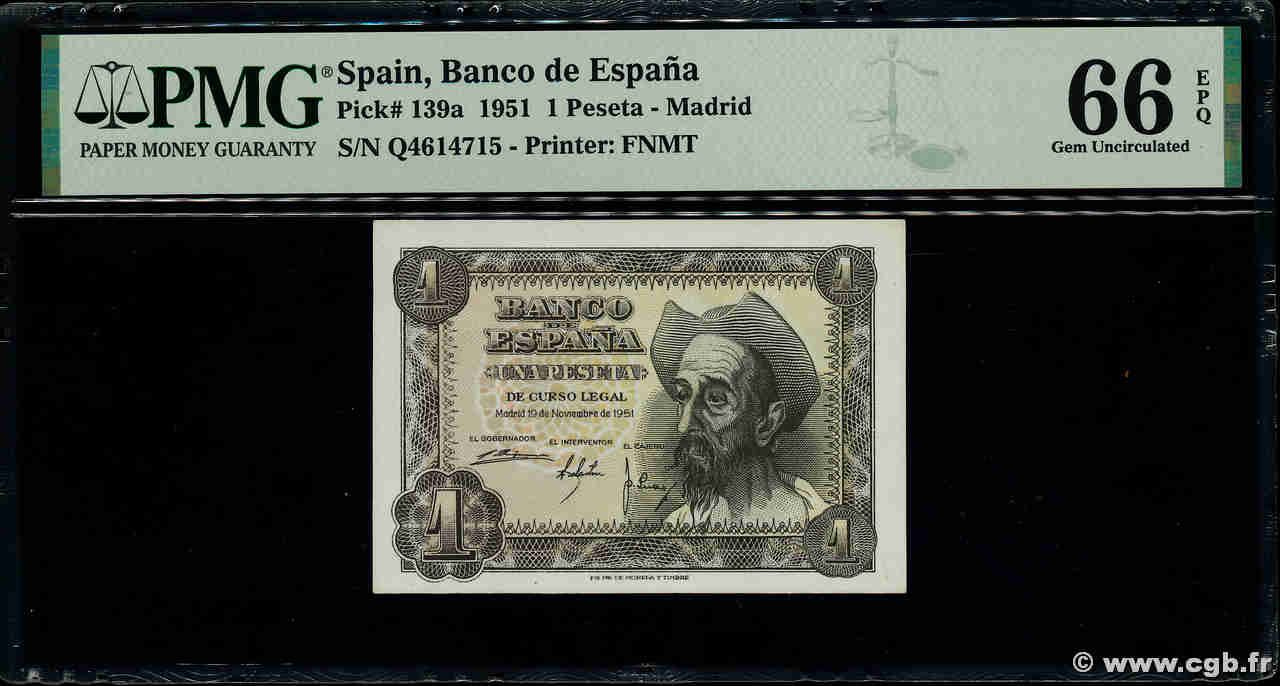 1 Peseta ESPAGNE  1951 P.139a NEUF