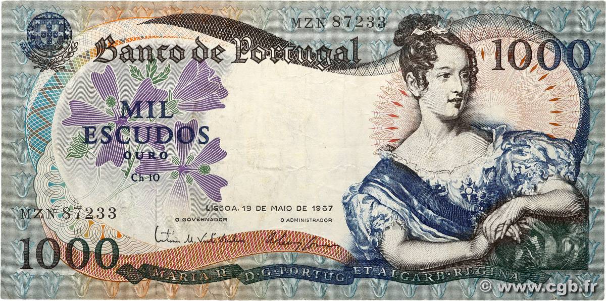 1000 Escudos PORTUGAL  1967 P.172a F+