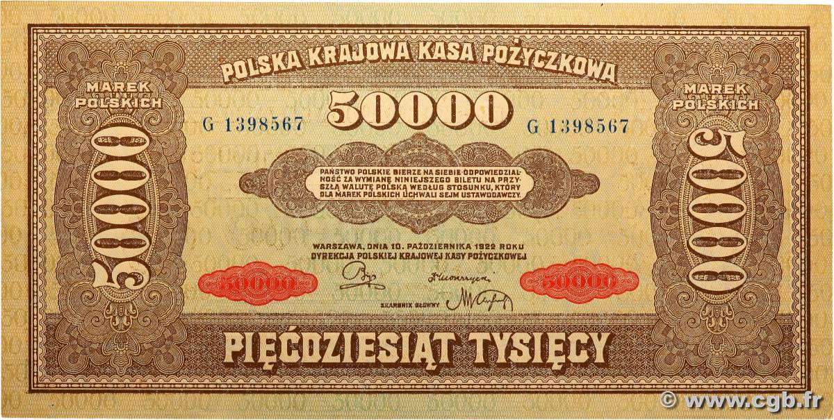 50000 Marek POLOGNE  1922 P.033 SPL