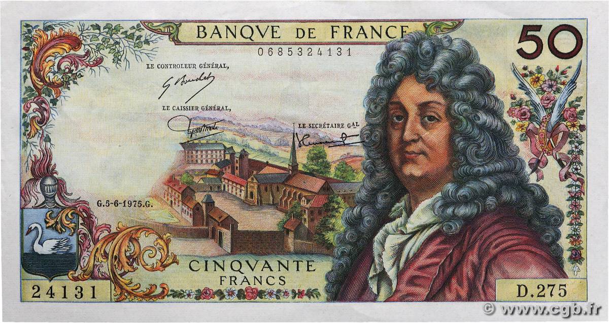 50 Francs RACINE FRANCE  1975 F.64.30 pr.SPL