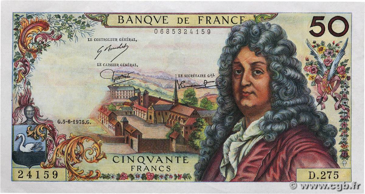 50 Francs RACINE FRANCE  1975 F.64.30 pr.SPL