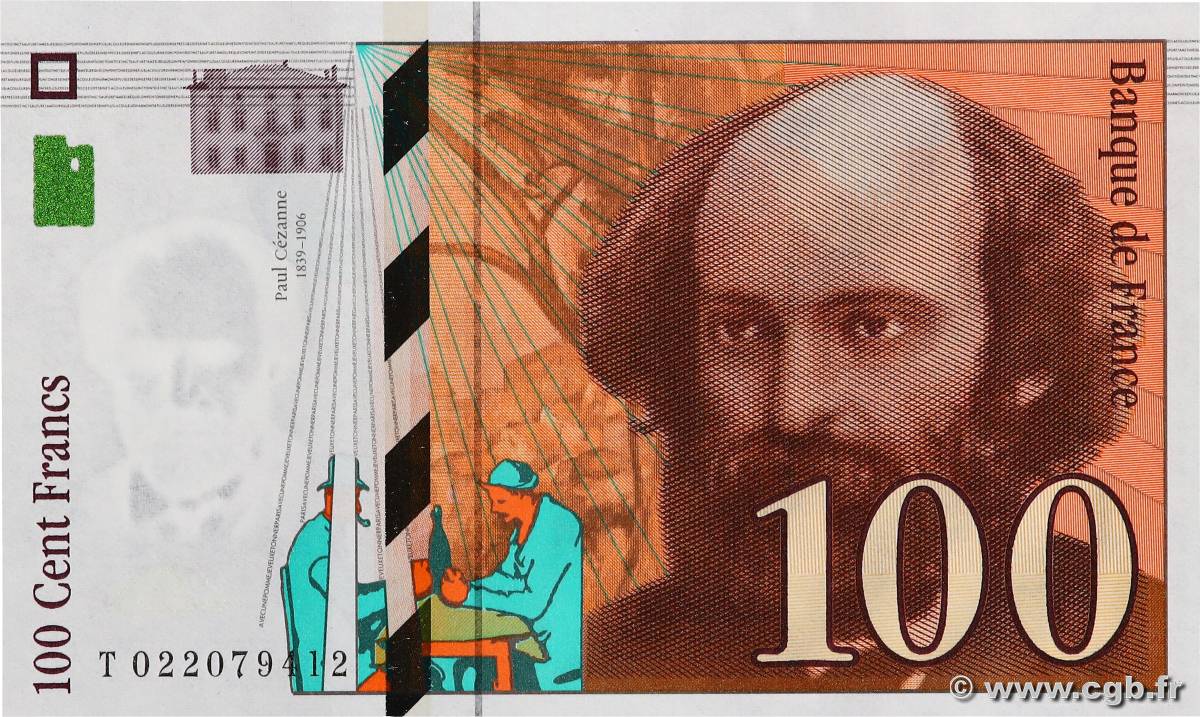 100 Francs CÉZANNE FRANCE  1997 F.74.01 NEUF