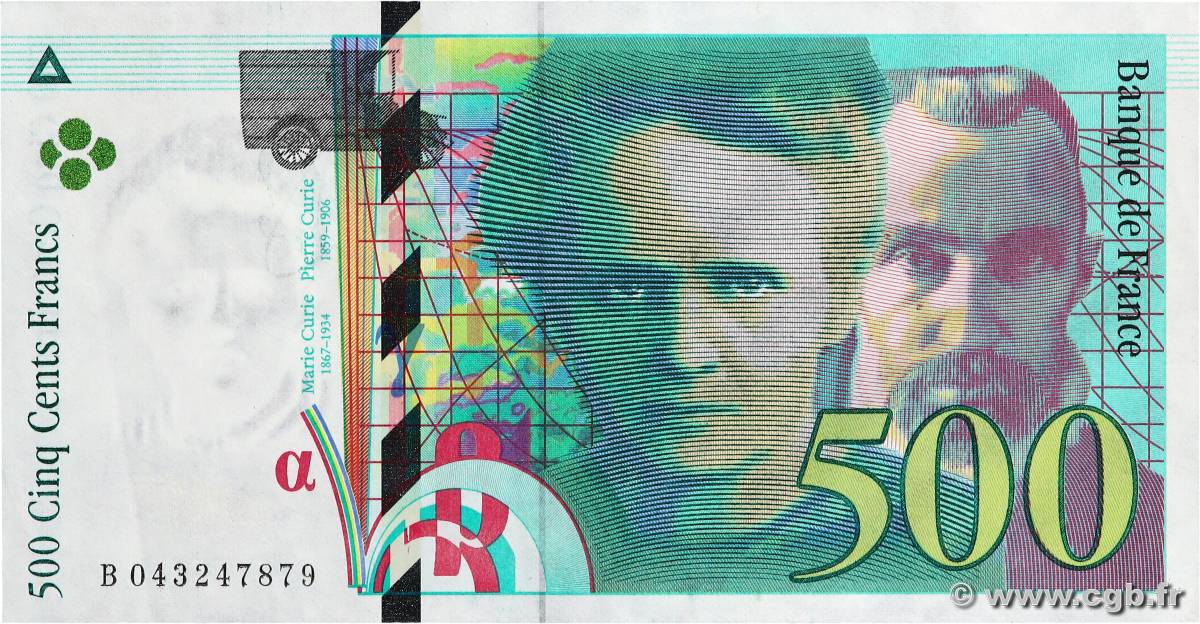 500 Francs PIERRE ET MARIE CURIE FRANCE  2000 F.76.05 XF