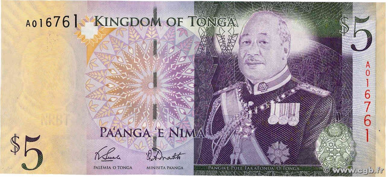 5 Pa anga TONGA  2008 P.39 FDC